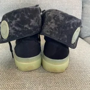 PAllADIUM Baggy Black Glow in the dark Lace up Fold over combat Hiking Boot Palladium Women main image 4